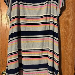 Striped Short Sleeve Women's Top